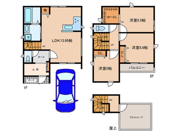 仮)板橋区大山西町B号棟新築工事の物件間取画像